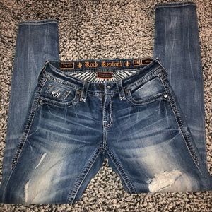 Skinny distressed rock revivals